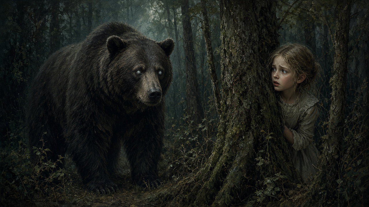Un ours sauvage dans la forêt