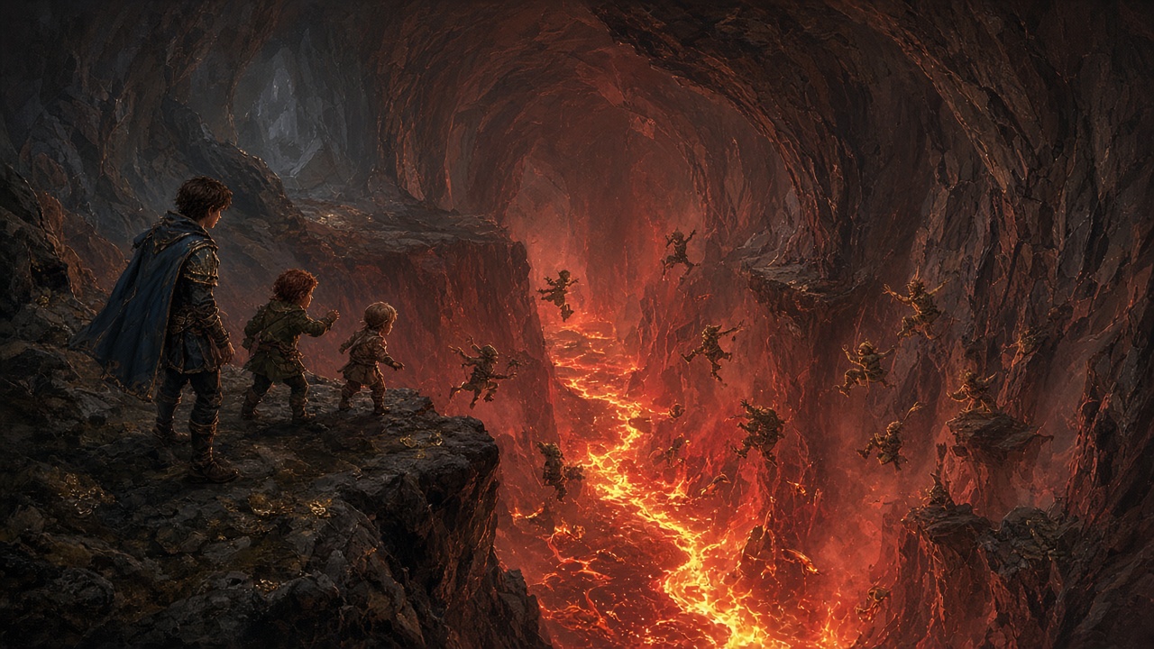 La lumière des rivières de feu monte d'une crevasse