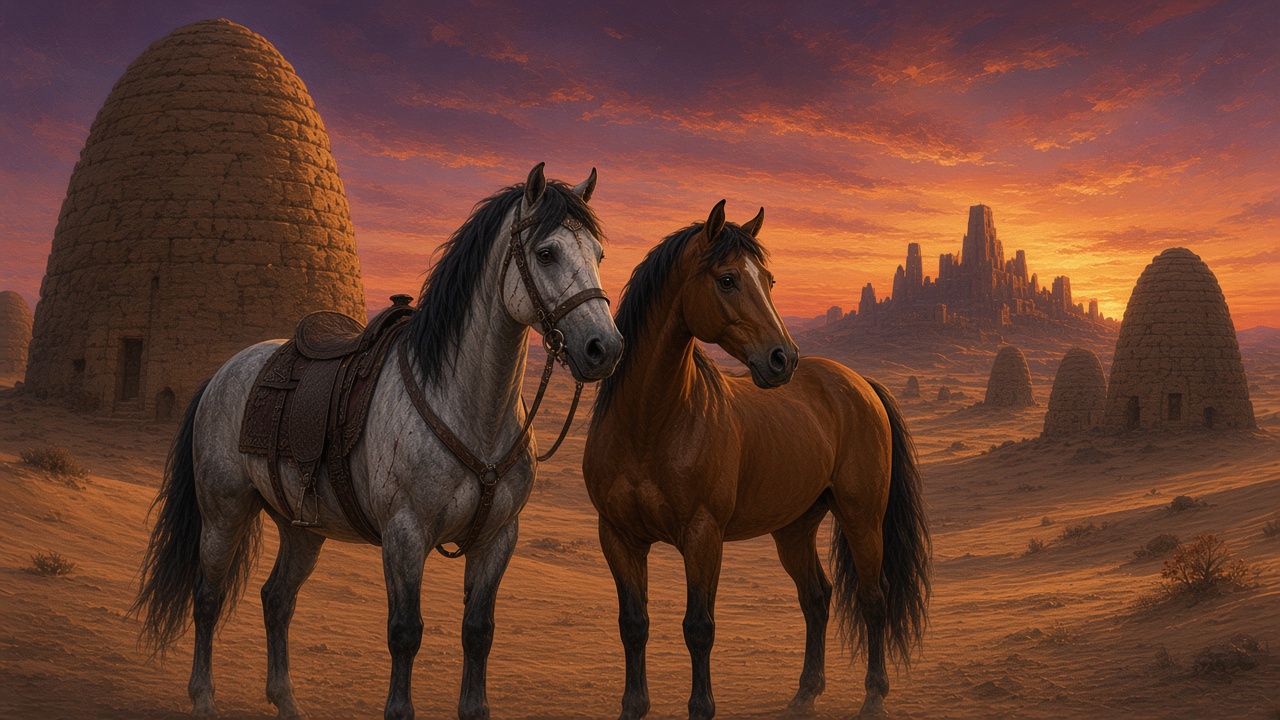 Bree attend au crépuscule près des tombeaux
