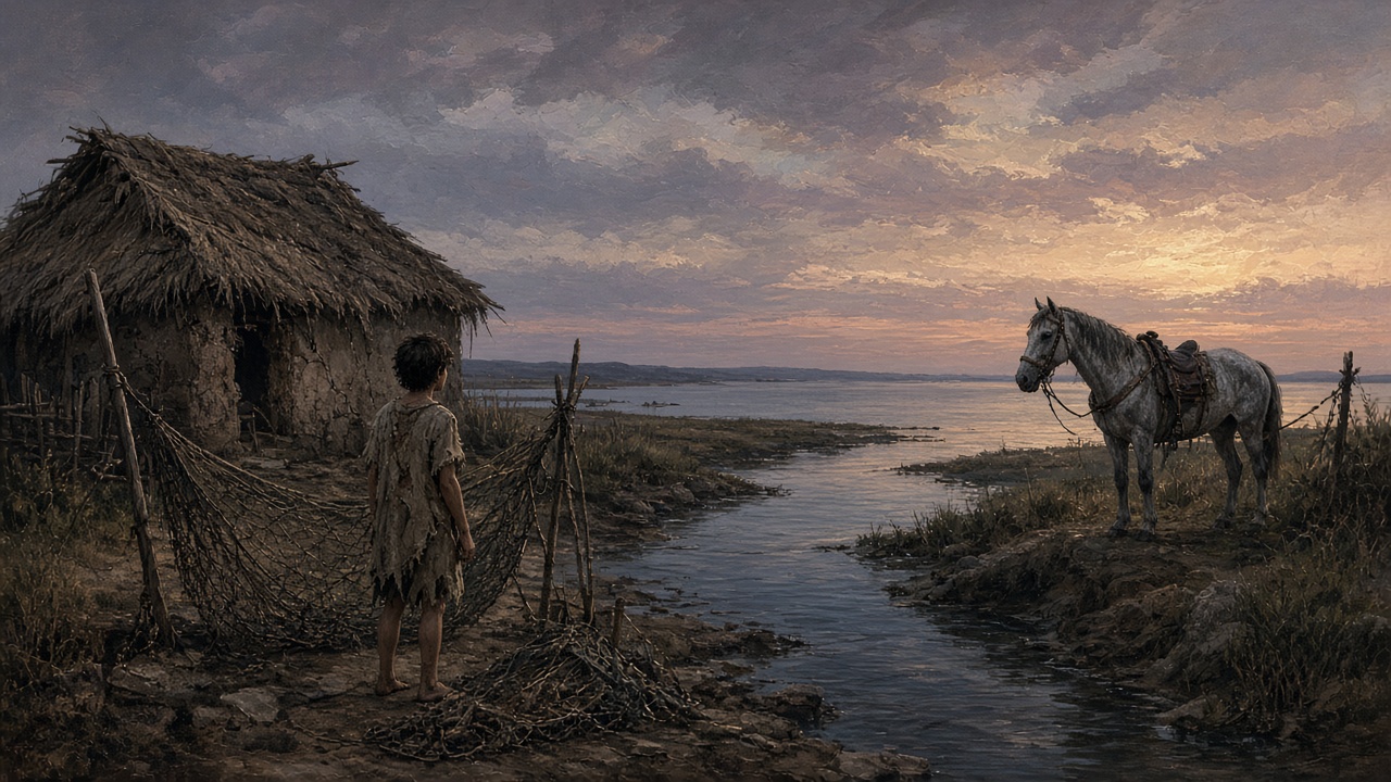 La chaumière au bord de la crique