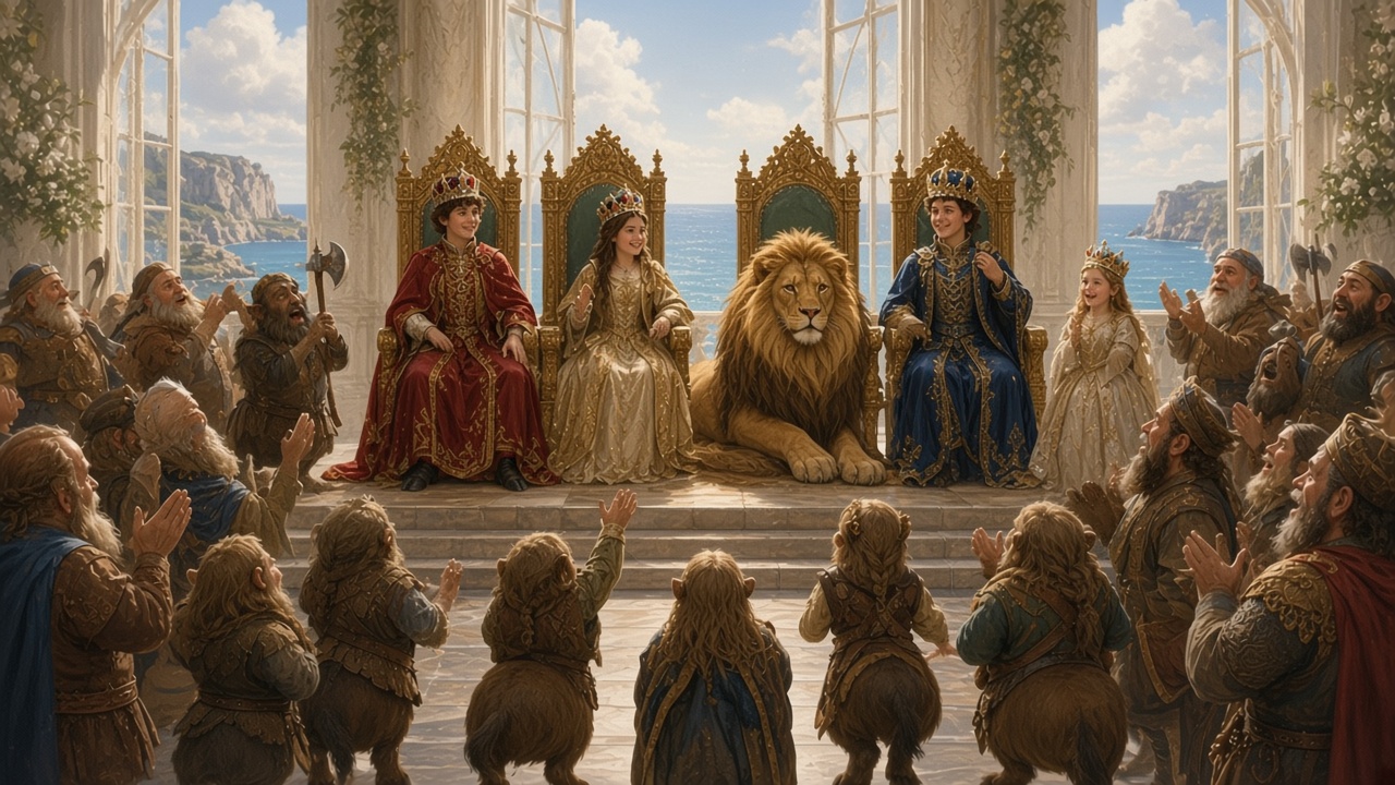 Le couronnement des quatre enfants