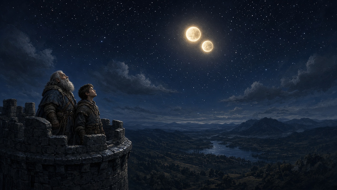 Cornelius et Caspian observent les étoiles