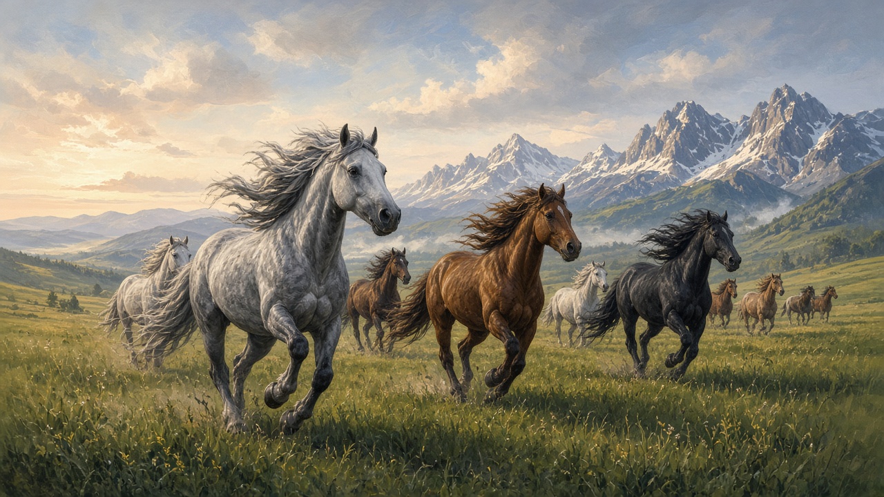 Des chevaux parlants courent en liberté