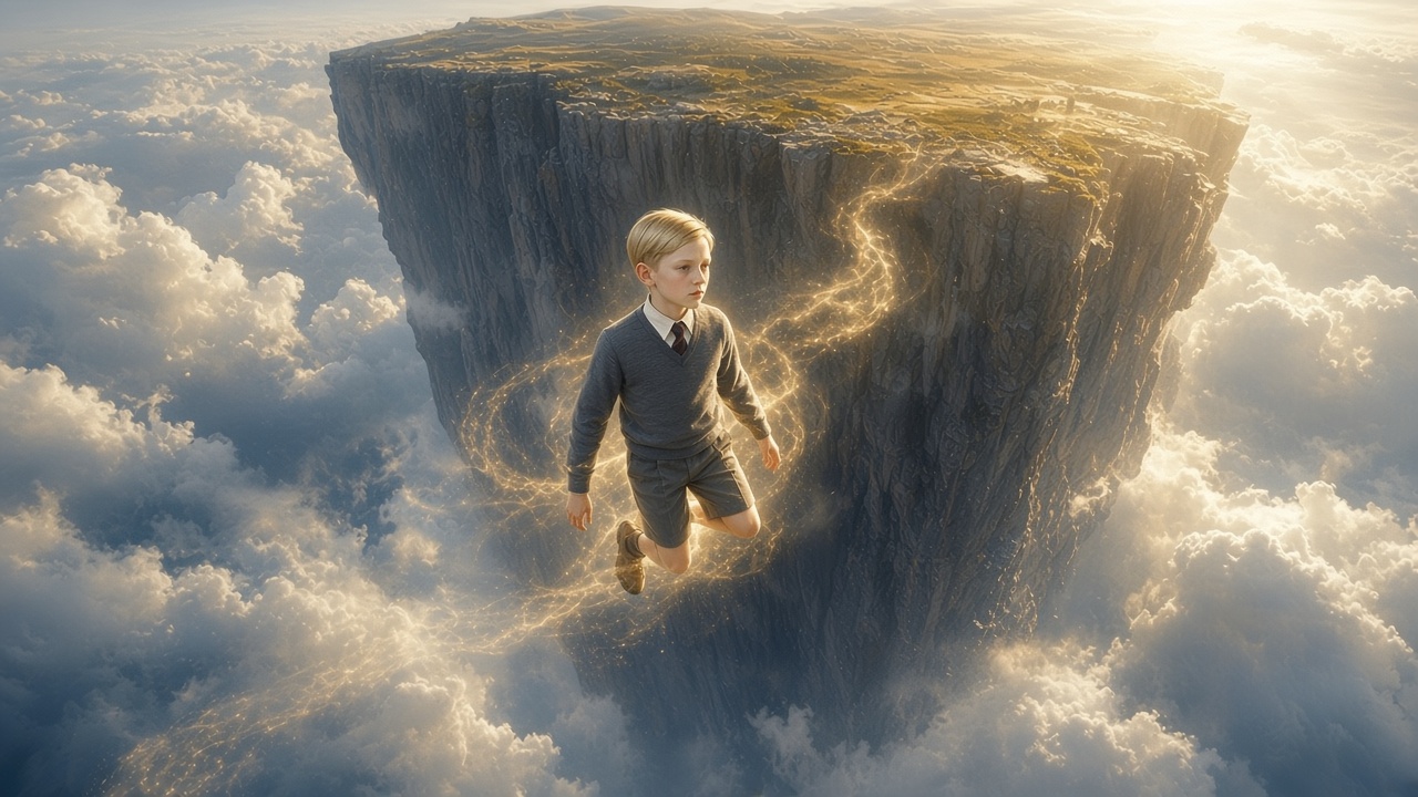 Eustache tombe d'une falaise et est soufflé dans les airs