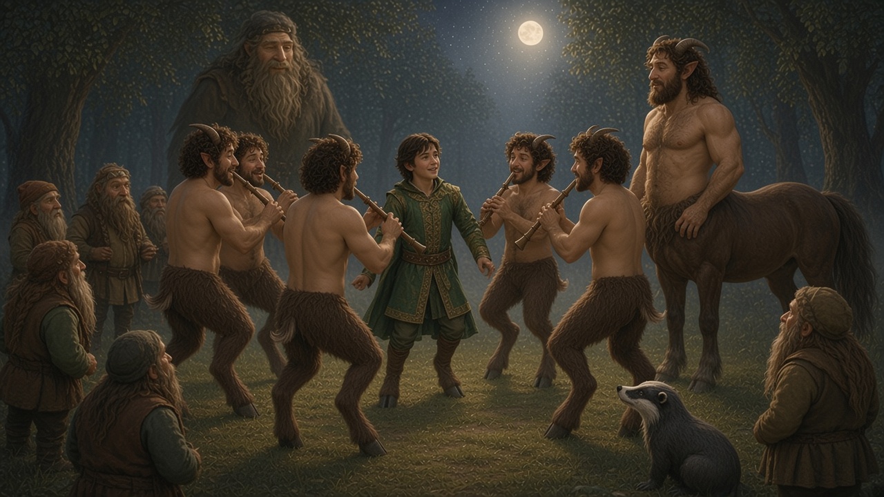 Le conseil des Vieux Narniens au clair de lune