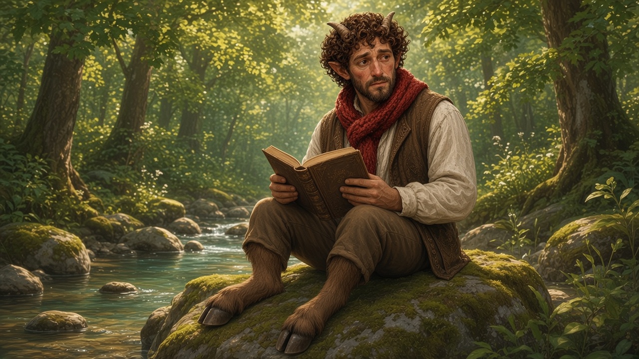 Tumnus lit sous un arbre en été