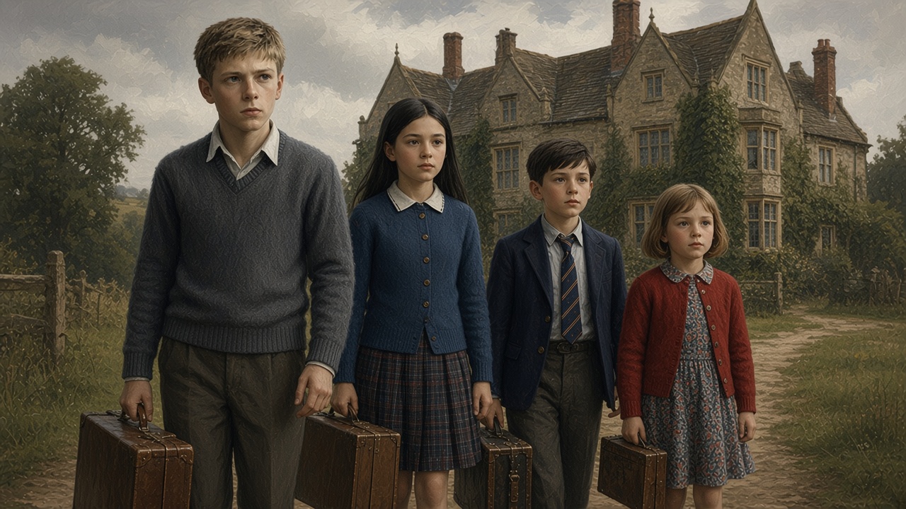 Les quatre enfants découvrent la grande maison du professeur