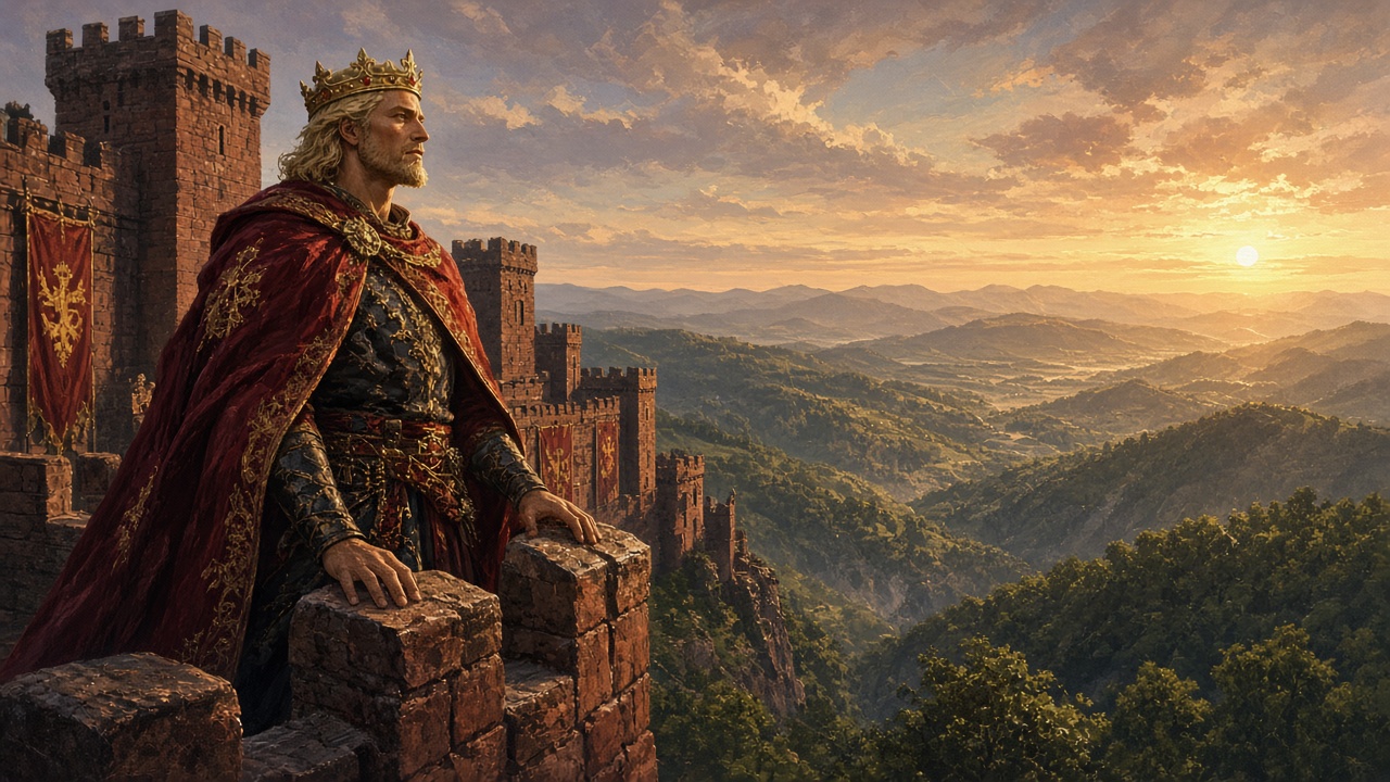 Le fils de Cor et d'Aravis sur les remparts d'Anvard