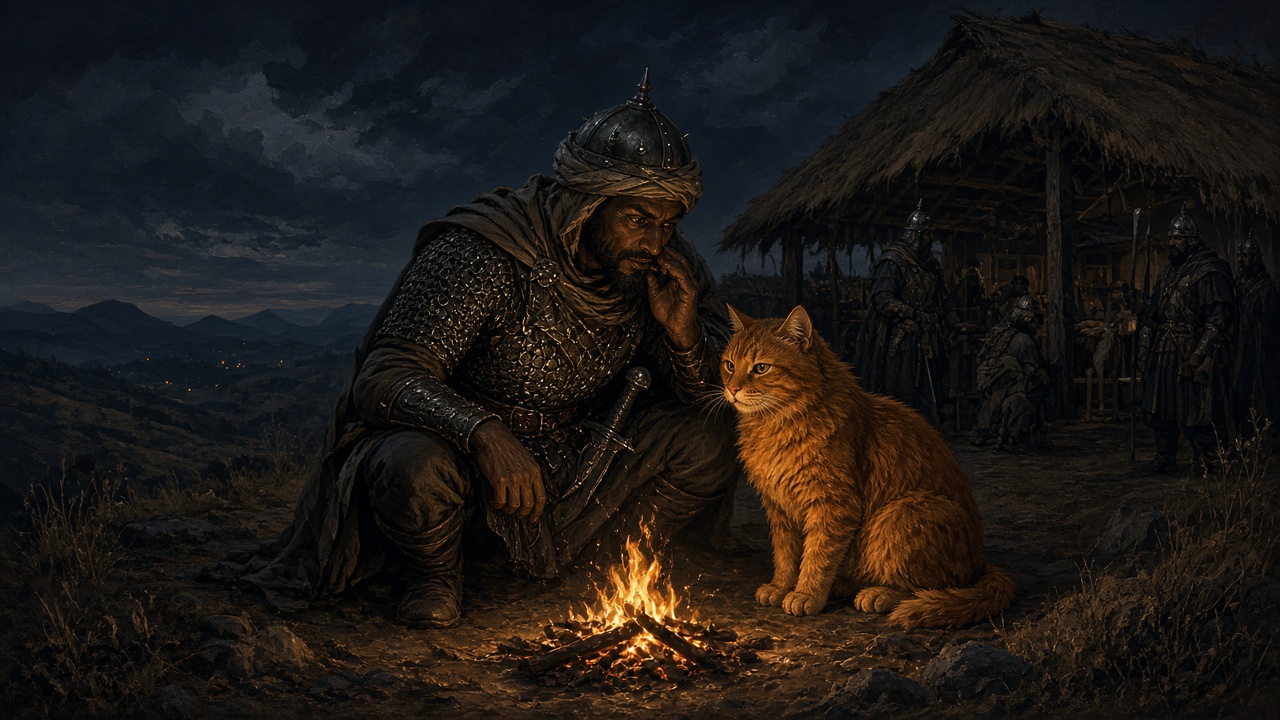Rishda complote avec le Chat Roux dans la nuit