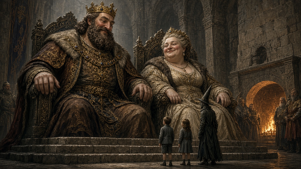 Le roi et la reine accueillent les voyageurs