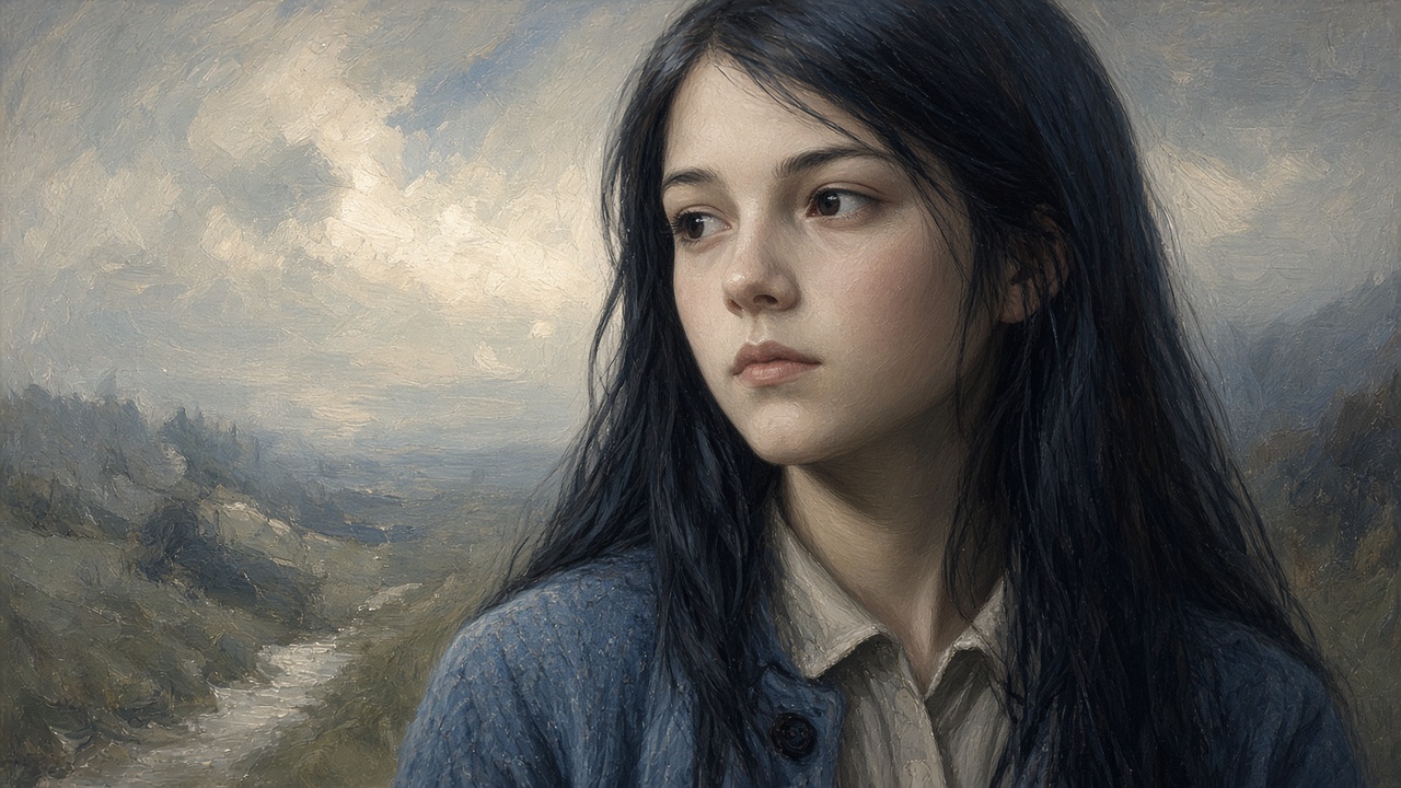 Susan, 12 ans, cheveux noirs, regard prudent