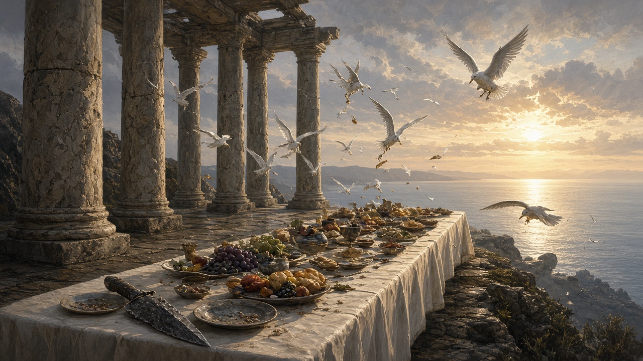 La Table d'Aslan sous les piliers