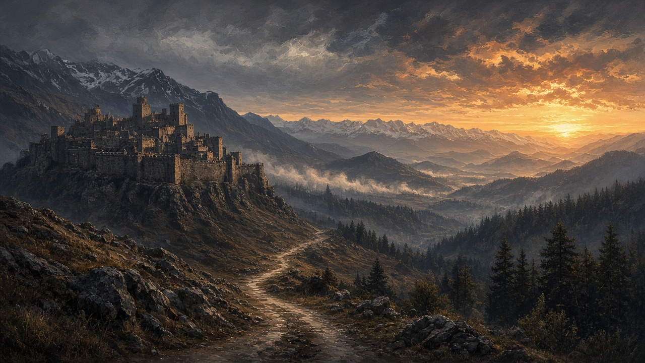 Les montagnes de Telmar au couchant